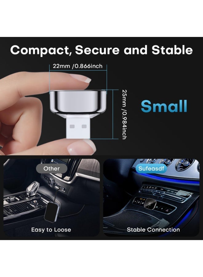 محول أوتوماتيكي لاسلكي 2 في 1 لـ CarPlay و Android، دبوس CarPlay قابل للإدخال والإخراج يحول الكابل إلى لاسلكي، اتصال سريع في السيارة، بدون تأخير، تصميم مضغوط لـ iPhone و Android - Image 5